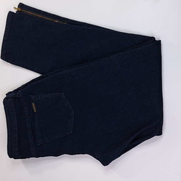 Jennifer Lopez Straight Dark Wash Zipper Leg Opening Blue Jeans Size 8 - Picture 1 of 14